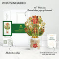 Gilded Gold Poinsettia Christmas Suncatcher Bouquet and Sentiment Set