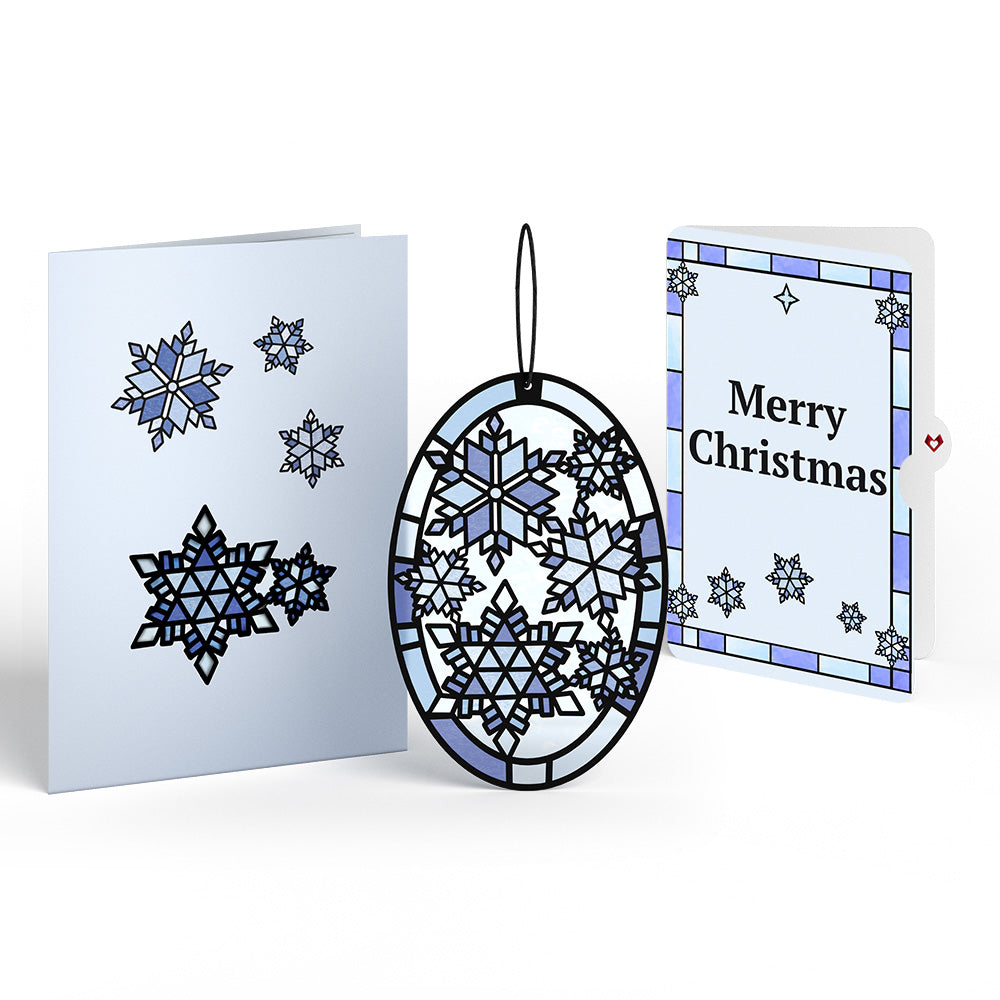 Dazzling Snowflakes Christmas Suncatcher Card and Sentiment Set