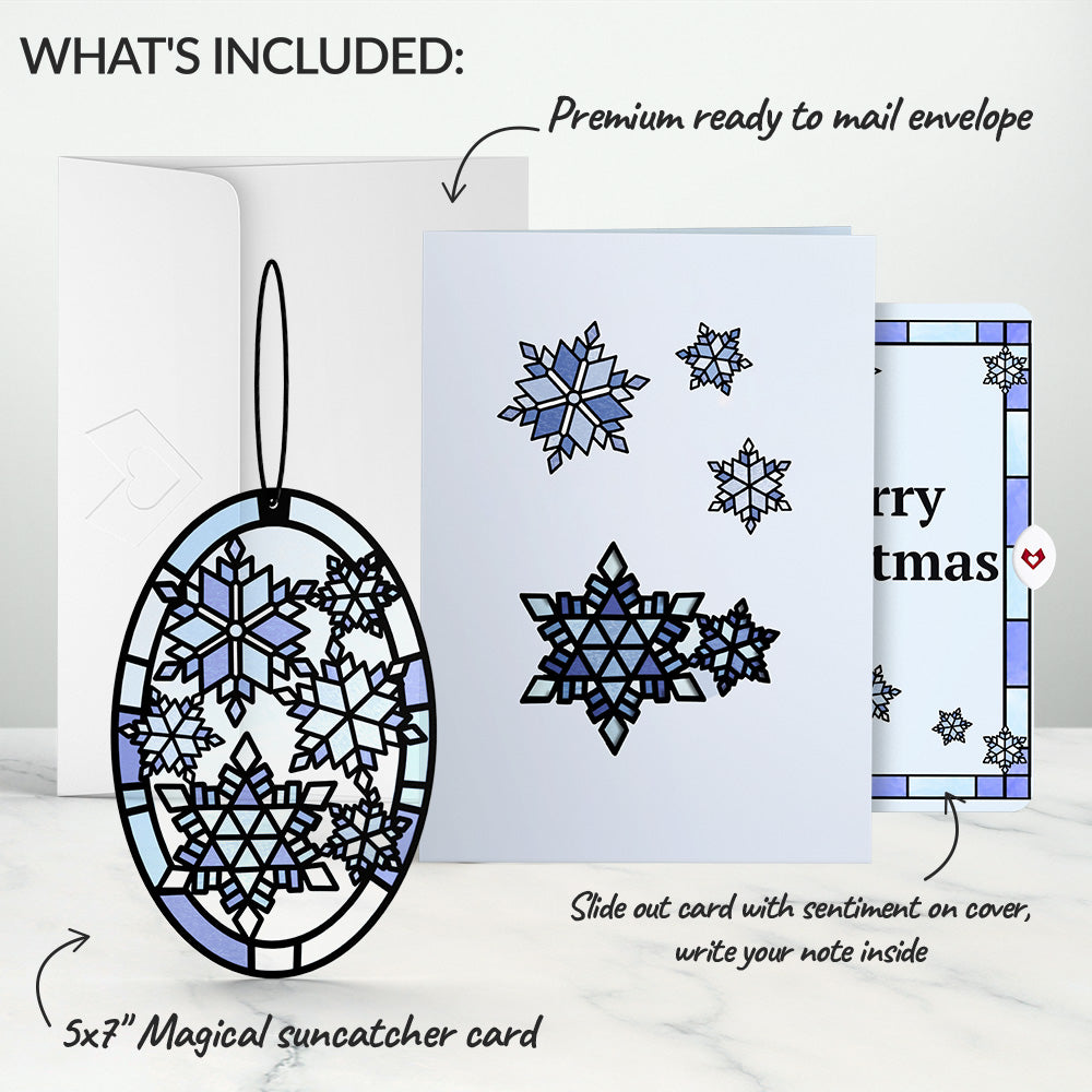 Dazzling Snowflakes Christmas Suncatcher Card and Sentiment Set