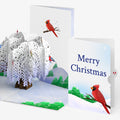 Winter Willow Tree Birds Christmas Pop-Up Card and Sentiment Set