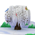 Winter Willow Tree Birds Christmas Pop-Up Card and Sentiment Set