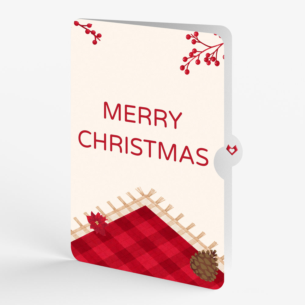Poinsettia Flower Basket Christmas Pop-Up Card and Sentiment Set