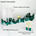 Nativity Scene Christmas Loooooong Card™ (Expands to 2 feet) and A Savior Is Born Sentiment Set