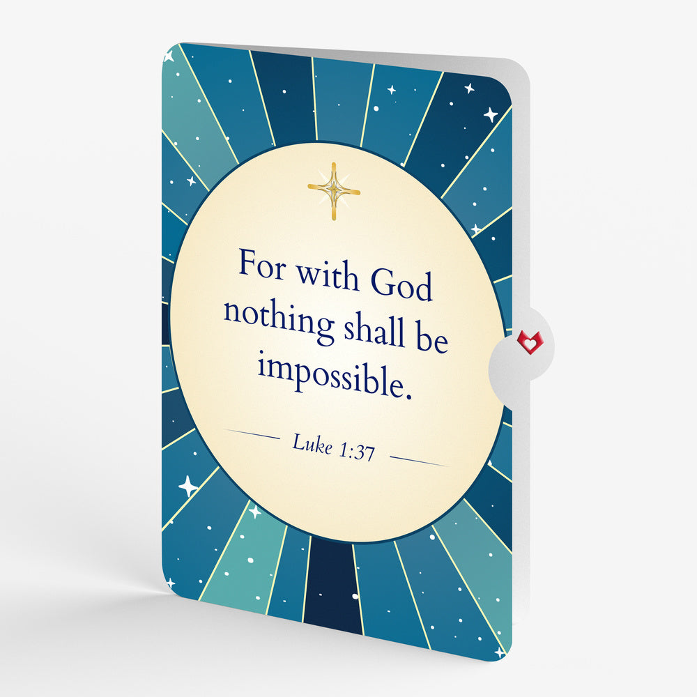 Stained Glass Holy Family Christmas Pop-Up Card and Nothing Is Impossible Sentiment Set