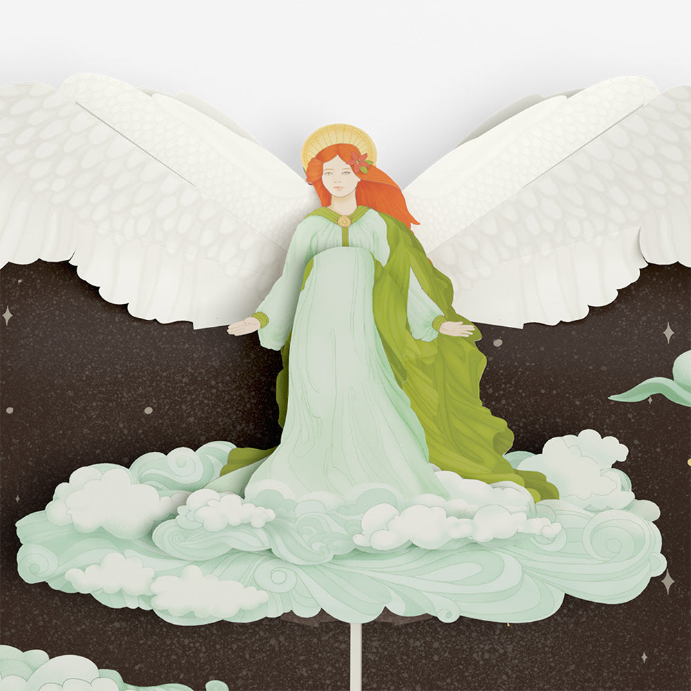 Joy to the World Christmas Angel Pop-Up Card and Make a Joyful Noise Sentiment Set