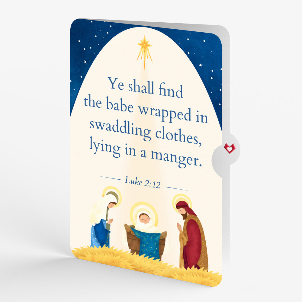 Nativity Christmas Pop-Up Card and Babe in a Manger Sentiment Set