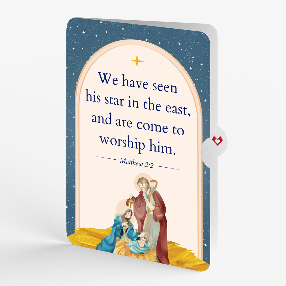 Painted Celestial Nativity Christmas Pop-Up Card and Following His Star Sentiment Set