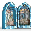 Stained Glass Nativity Windows Giant Pop-Up Gift and Arise & Shine Christmas Sentiment Set