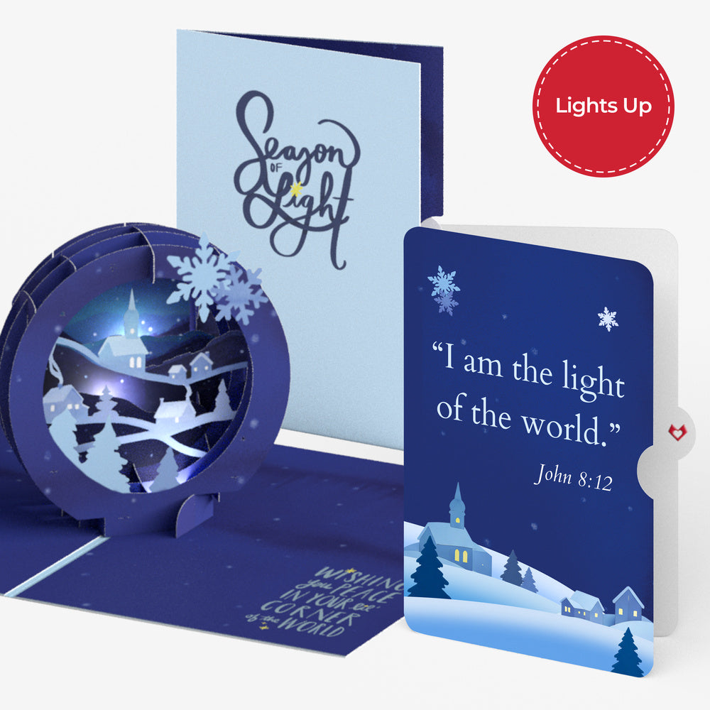 Season of Light Winter Village Christmas Light-Up Pop-Up Card and Sentiment Set