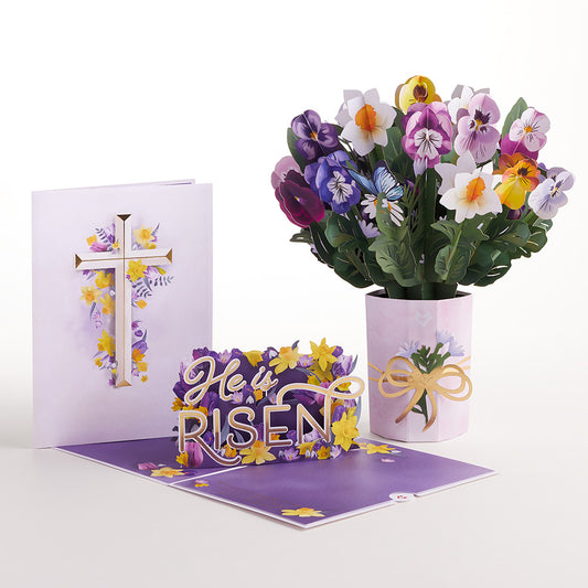 He is Risen Easter Daffodil Bundle