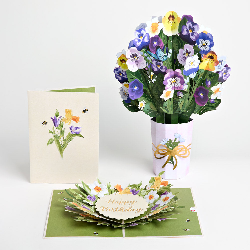 Birthday in Bloom Pop-Up Card & Bouquet Bundle