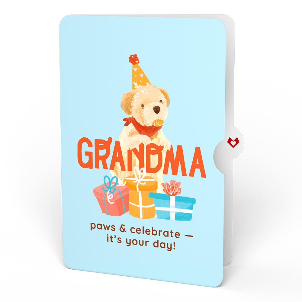 Happy Birthday Dogs Pop-Up Card and Sentiment Set for Grandma