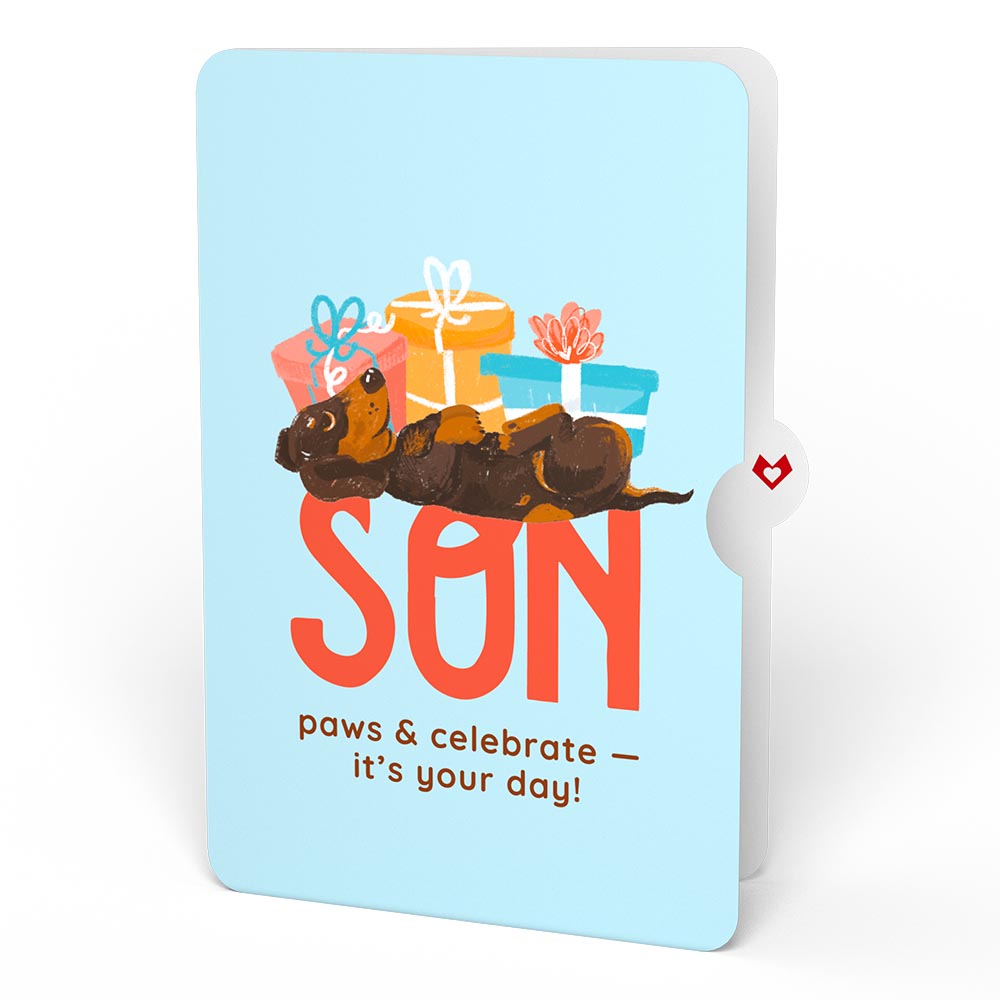 Happy Birthday Dogs Pop-Up Card and Sentiment Set for Son