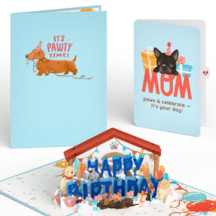 Happy Birthday Dogs Pop-Up Card and Sentiment Set for Mom greeting card -  Lovepop