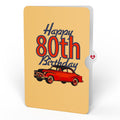 Classic Car 80th Birthday Pop-Up Card and Sentiment Set