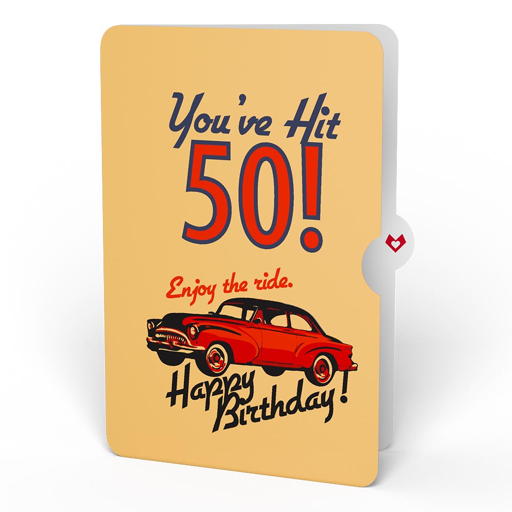 Classic Car 50th Birthday Pop-Up Card and Sentiment Set
