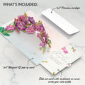 Watercolor Orchid Birthday Pop-Up Card and Sentiment Set for Granddaughter