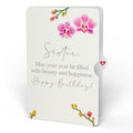 Watercolor Orchid Birthday Pop-Up Card and Sentiment Set for Sister