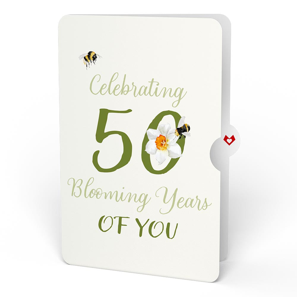Bloom 50th Birthday Pop-Up Card and Sentiment Set