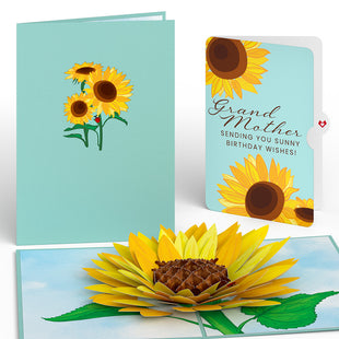 Sunflower Birthday Pop-Up Card and Sentiment Set for Grandmother greeting card -  Lovepop