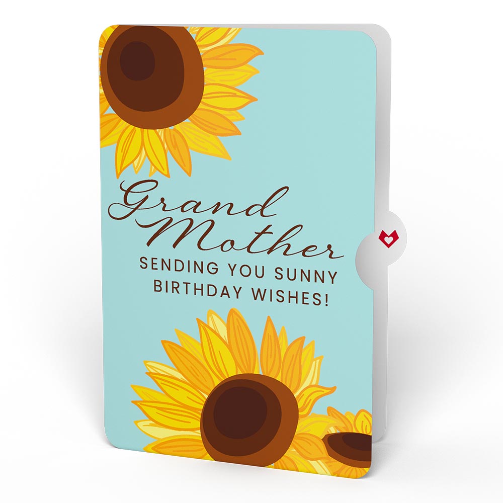 Sunflower Birthday Pop-Up Card and Sentiment Set for Grandmother