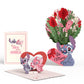 Disney’s Stitch Be Mine Pop-Up Card & Flower Buds Bouquet Bundle