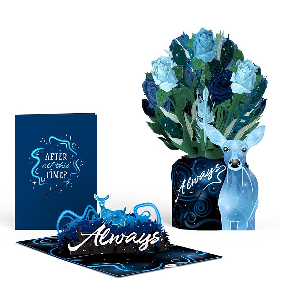 Harry Potter™ Always  Pop-Up Card & Flower Buds Bouquet Bundle
