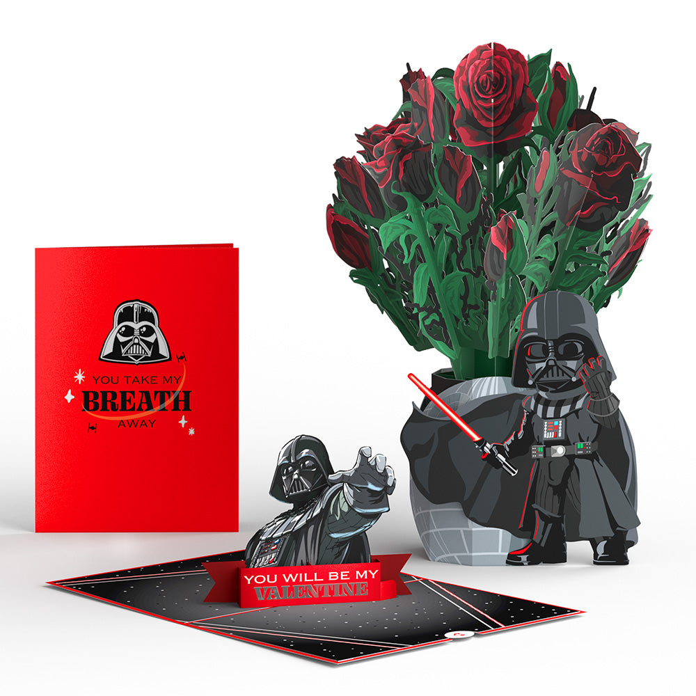 Star Wars™ Darth Vader™ Take My Breath Away Pop-Up Card & Flower Buds Bouquet Bundle