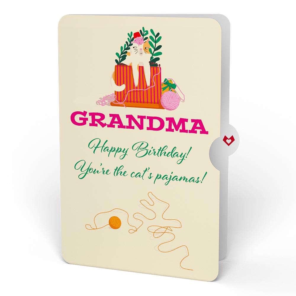 Party Cats Birthday Pop-Up Card and Sentiment Set for Grandma