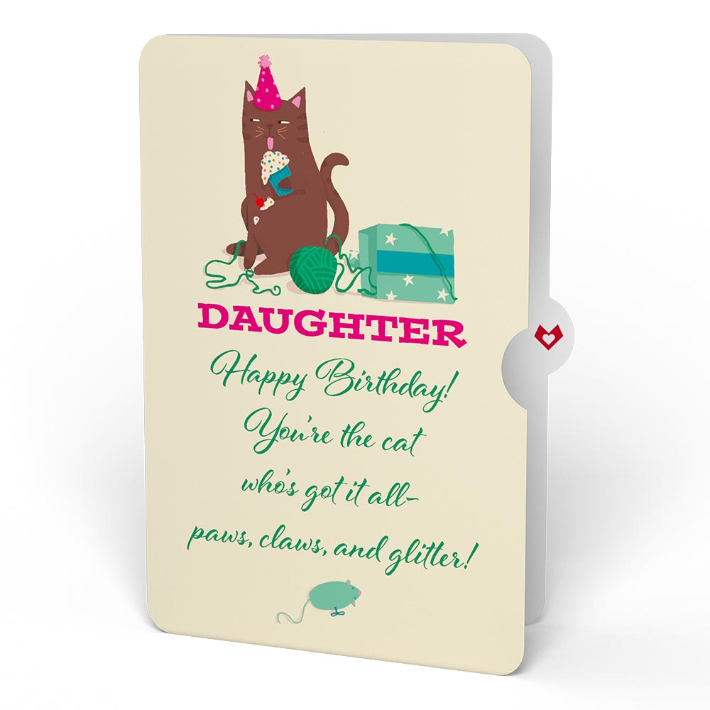 Party Cats Birthday Pop-Up Card and Sentiment Set for Daughter