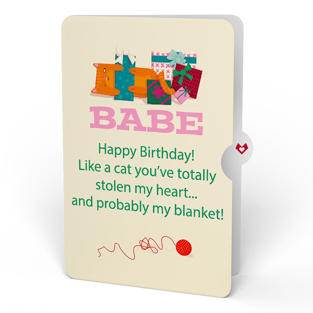 Party Cats Birthday Pop-Up Card and Sentiment Set for Babe