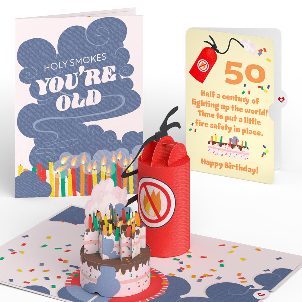 Holy Smokes You're Old 50th Birthday Pop-Up Card and Sentiment Set