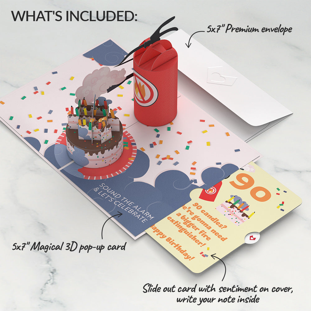 Holy Smokes You're Old 90th Birthday Pop-Up Card and Sentiment Set