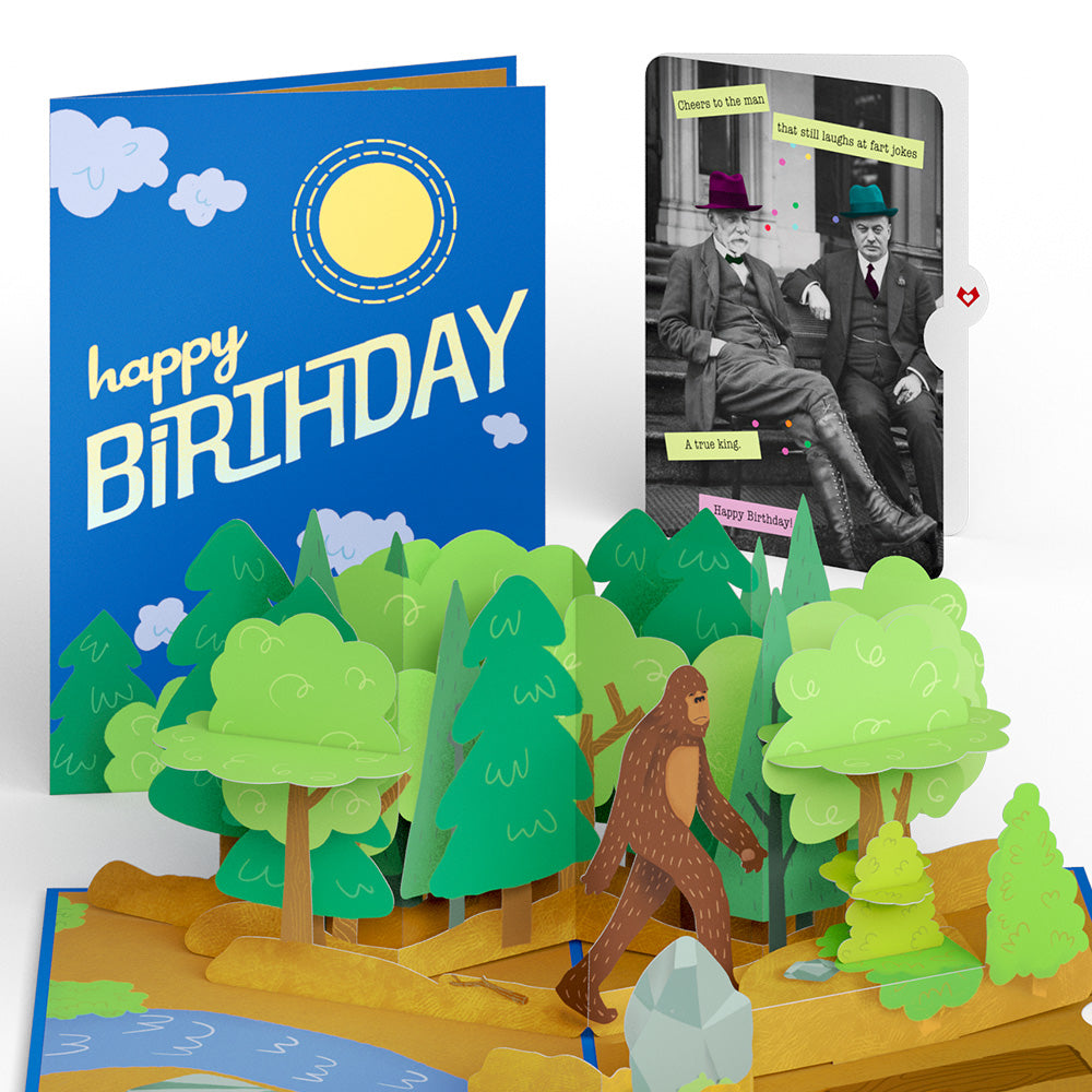Bigfoot Legendary Birthday Pop-Up Card and Sentiment Set for Any Man