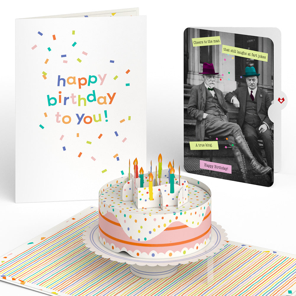 Confetti Cake Birthday Pop-Up Card and Sentiment Set for Any Man