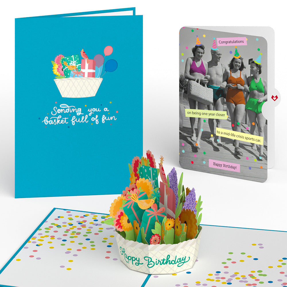 Happy Birthday Basket Pop-Up Card and Sentiment Set