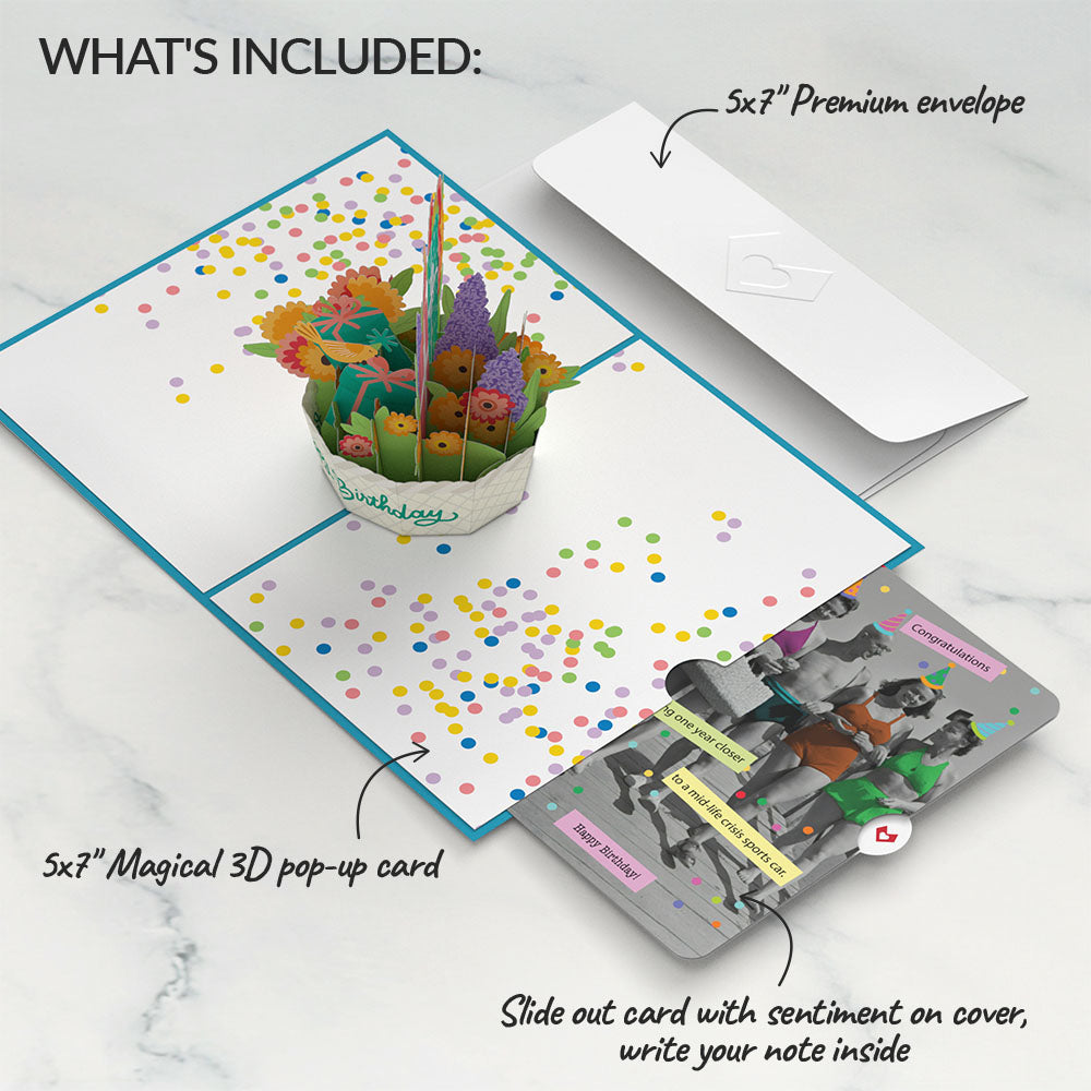 Happy Birthday Basket Pop-Up Card and Sentiment Set