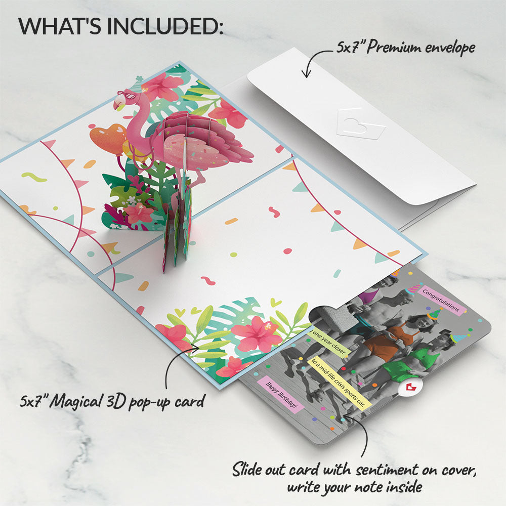 Flamazing Birthday Flamingo Pop-Up Card and Sentiment Set