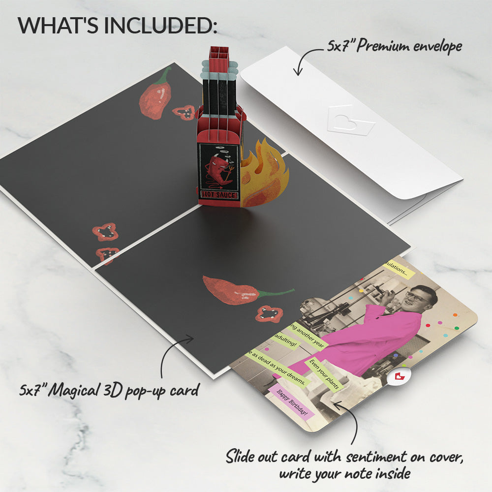 Happy Birthday Hot Stuff Pop-Up Card and Sentiment Set