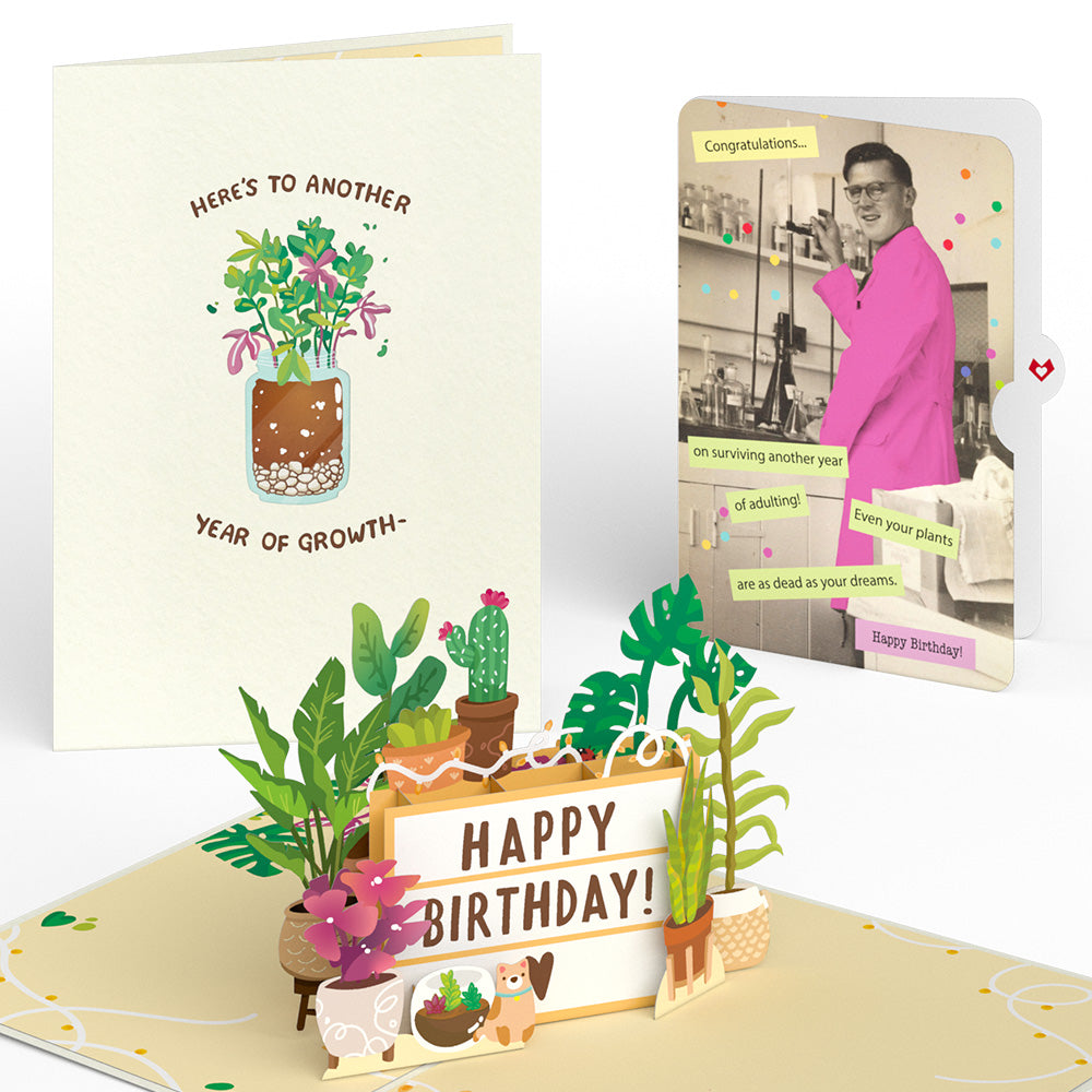 Happy Birthday Plants Pop-Up Card and Sentiment Set