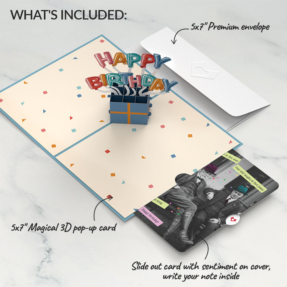 Happy Birthday Burst Pop-Up Card and Sentiment Set for Any Man