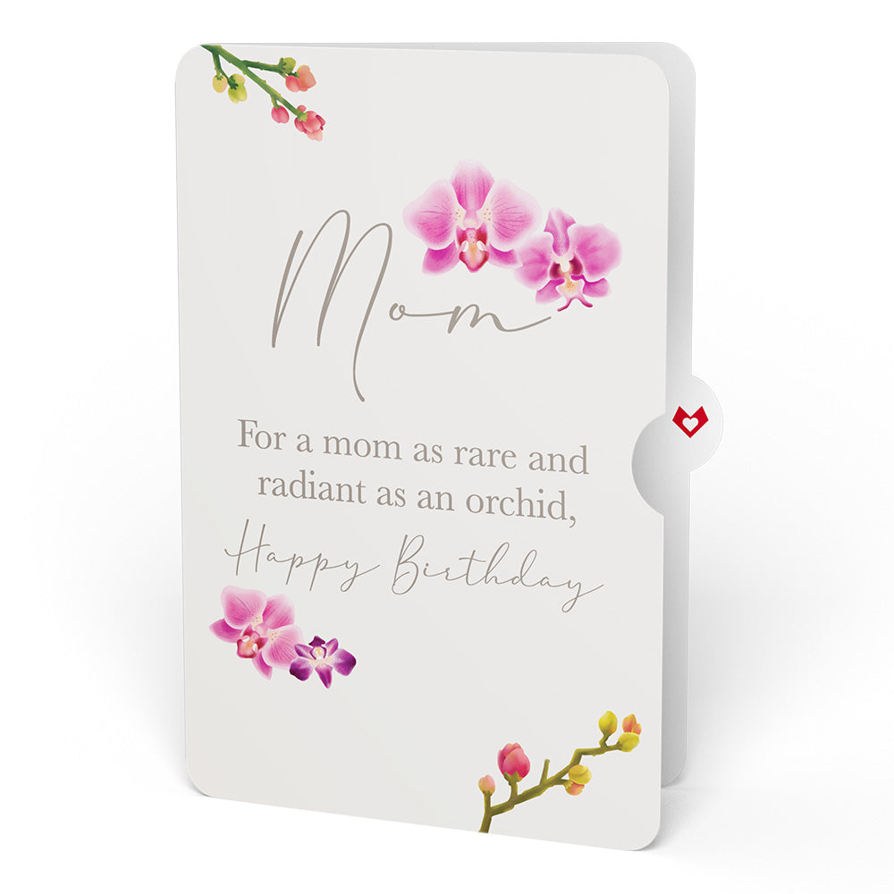 Watercolor Orchid Birthday Pop-Up Card and Sentiment Set for Mom