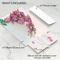 Watercolor Orchid Birthday Pop-Up Card and Sentiment Set for Mom