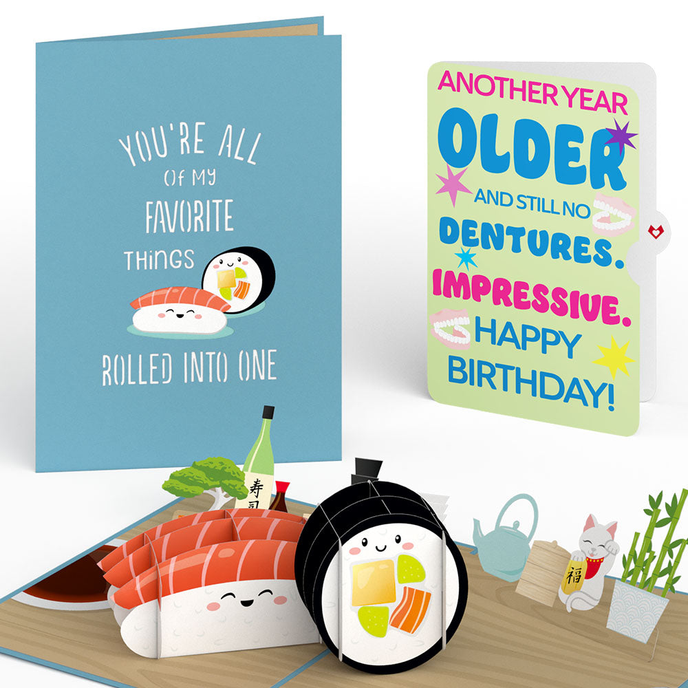 Sushi Birthday Pop-Up Card and Sentiment Set