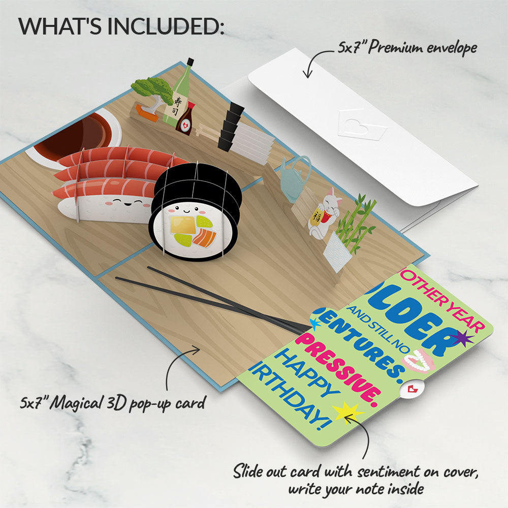 Sushi Birthday Pop-Up Card and Sentiment Set