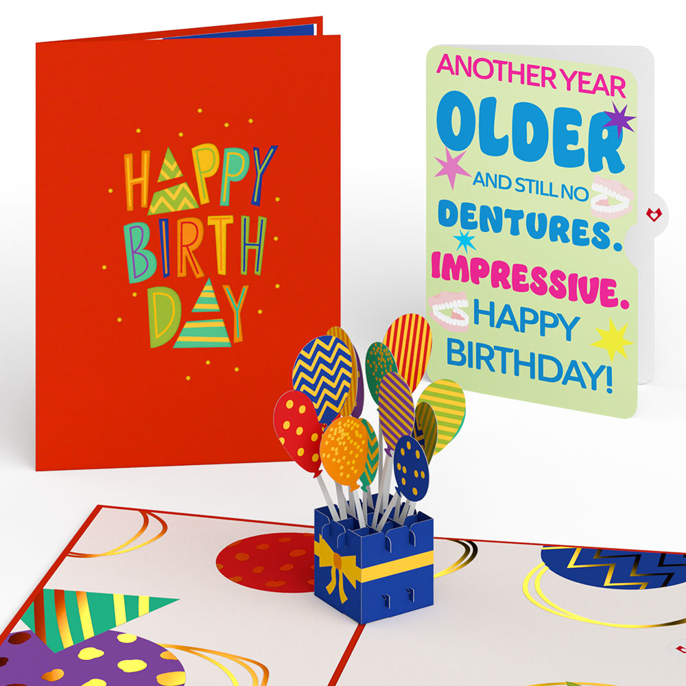 Happy Birthday Balloons Pop-Up Card and Sentiment Set