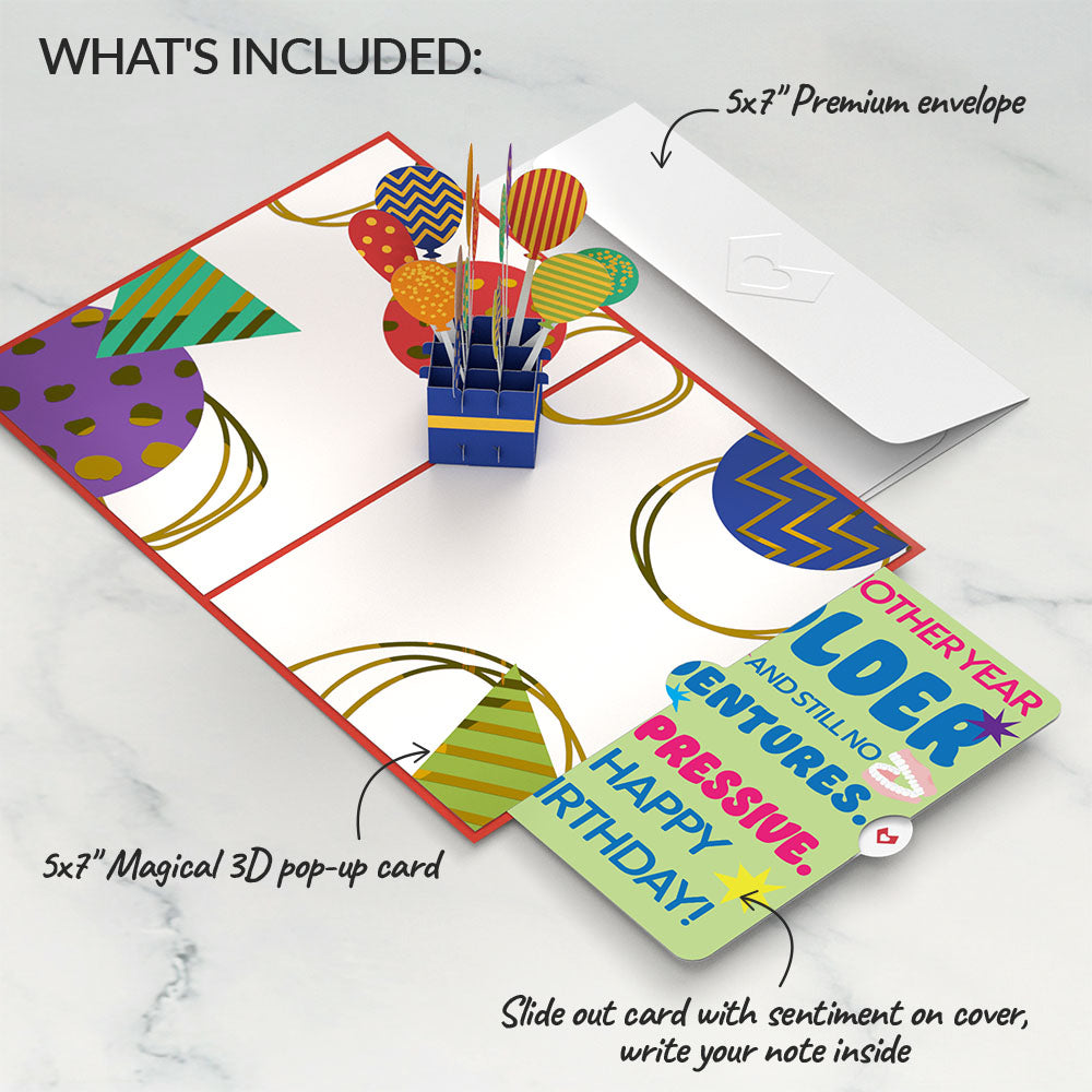 Happy Birthday Balloons Pop-Up Card and Sentiment Set