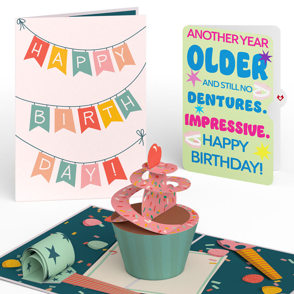 Birthday Cupcake Pop-Up Card and Sentiment Set