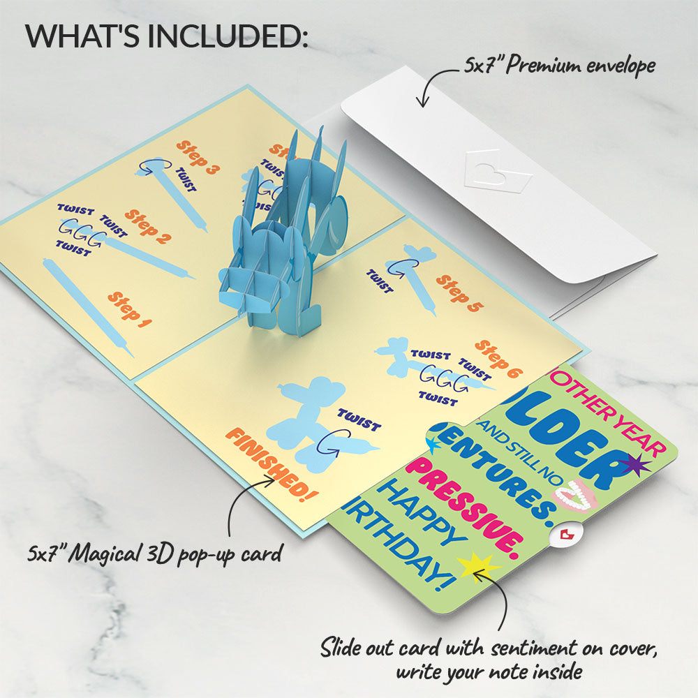 Birthday Balloon Animal Pop-Up Card and Sentiment Set