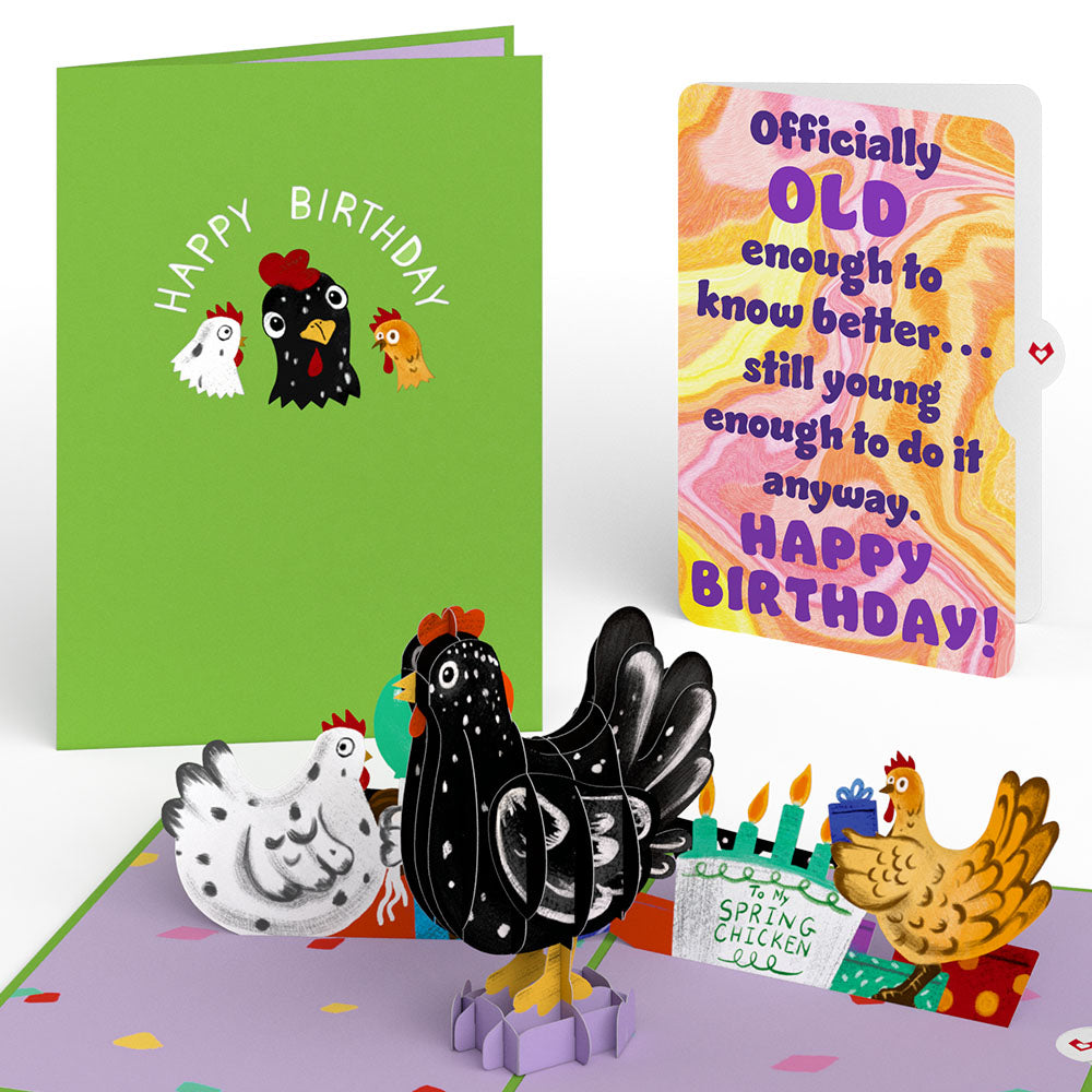 Happy Birthday To My Spring Chicken Pop-Up Card and Sentiment Set